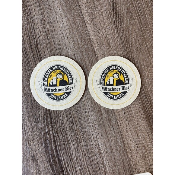 2 J.W. Augstiner Brau Munchen Gegrundet 1328 German Beer Coaster Oktoberfest - Picture 2 of 2